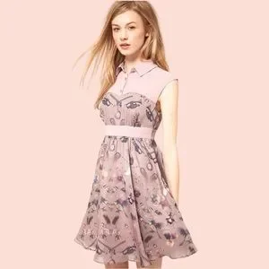 TED BAKER ドレス Ted Baker Tildda Jamboree Floral Skater Dress in White | Lyst